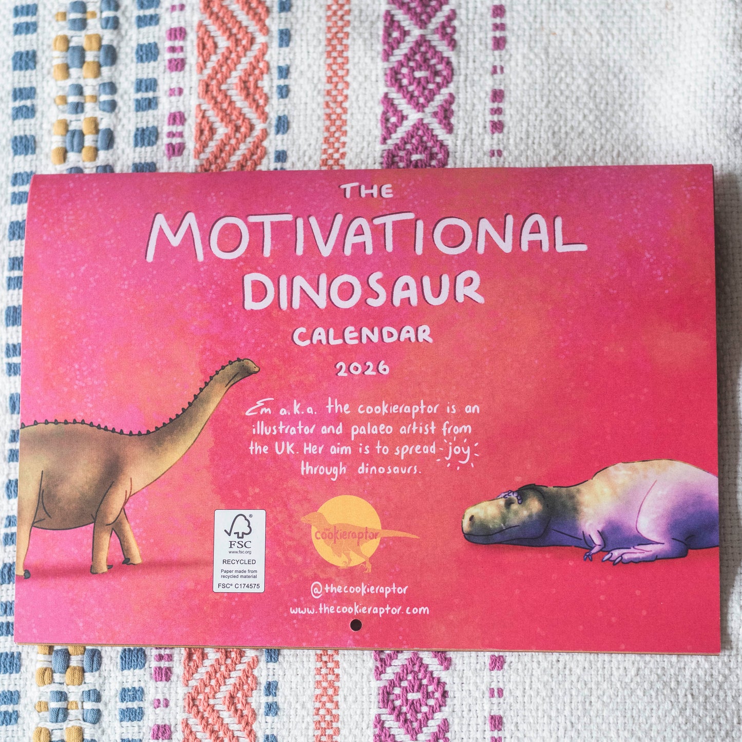 The Motivational Dinosaur Calendar 2026