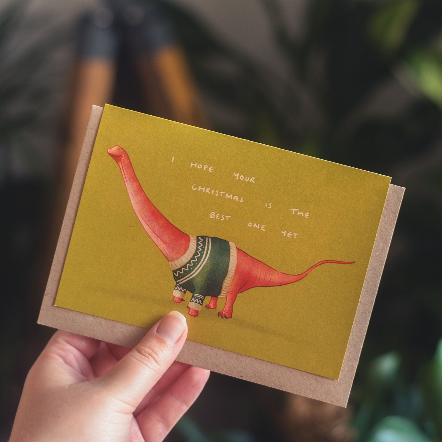 Christmas Jumper Supersaurus Greetings Card