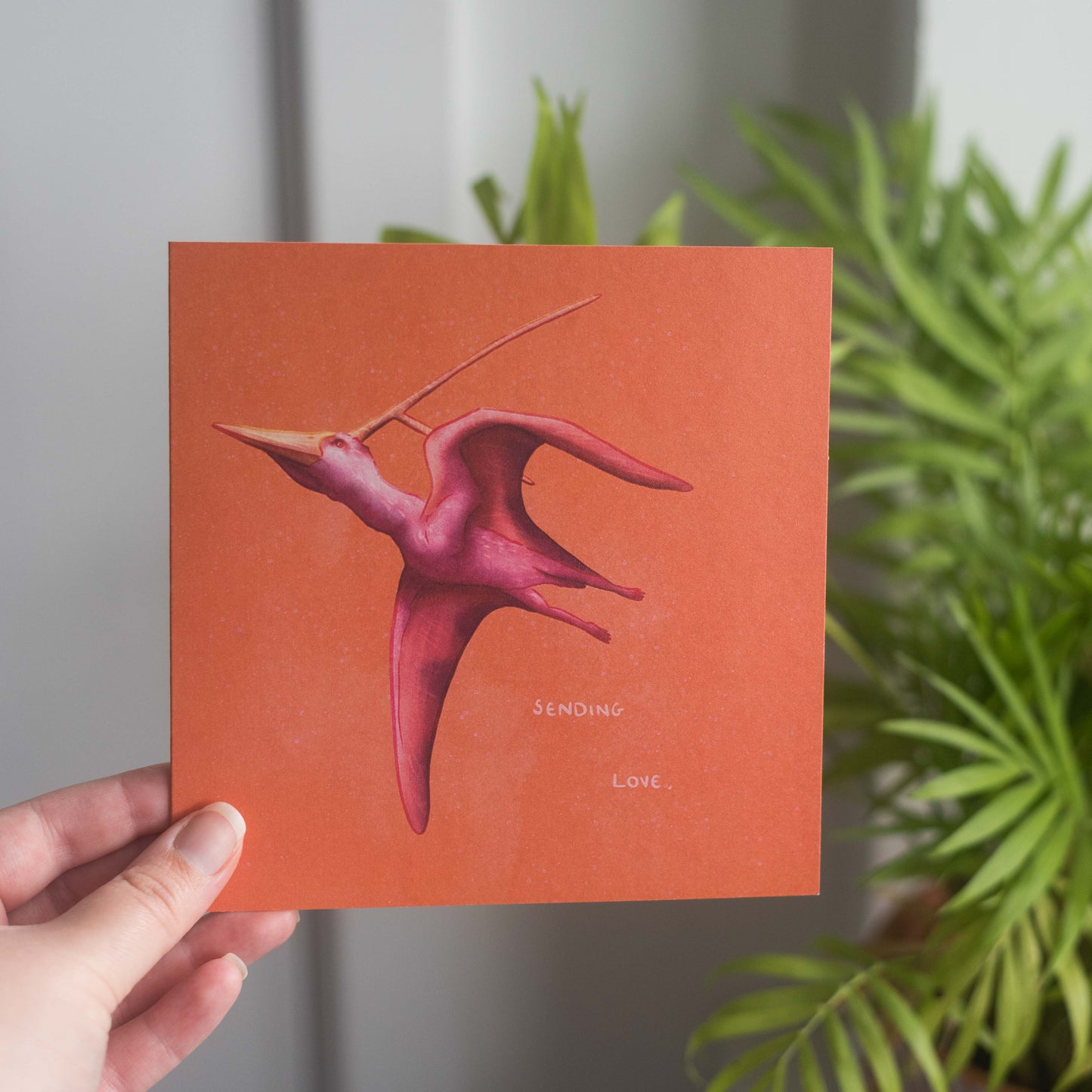 Nyctosaurus Sending Love Greetings Card