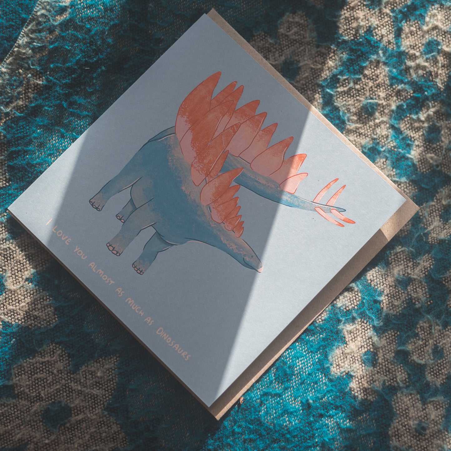 Stegosaurus I Love You Almost As Much As Dinosaurs Greetings Card