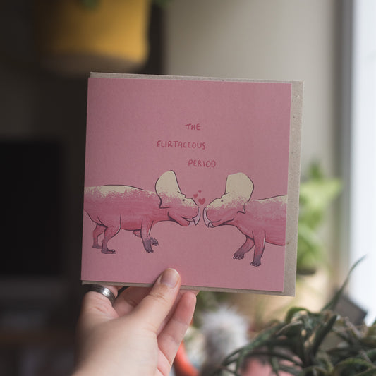 Protoceratops The Flirtaceous Period Greetings Card