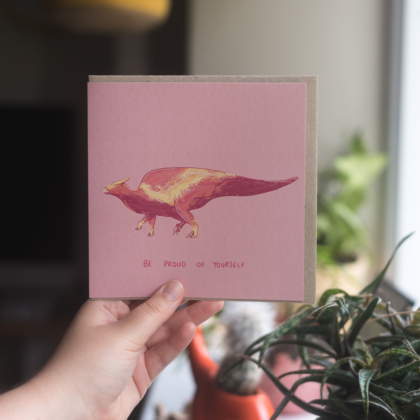 Saurolophus Be Proud of Yourself Greetings Card