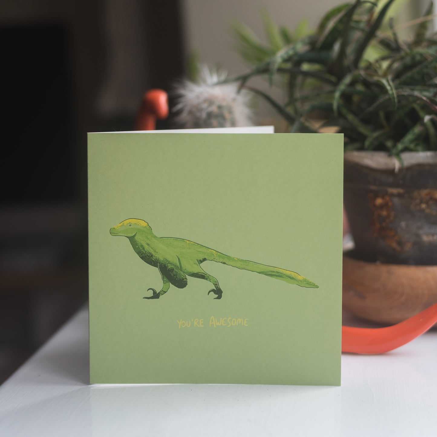 Velociraptor You're Awesome Greetings Card