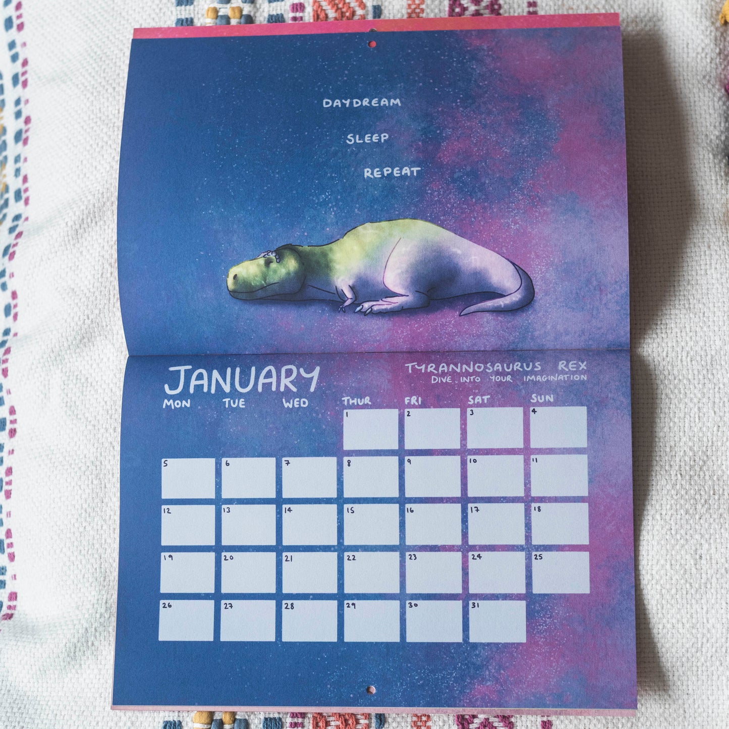 The Motivational Dinosaur Calendar 2026