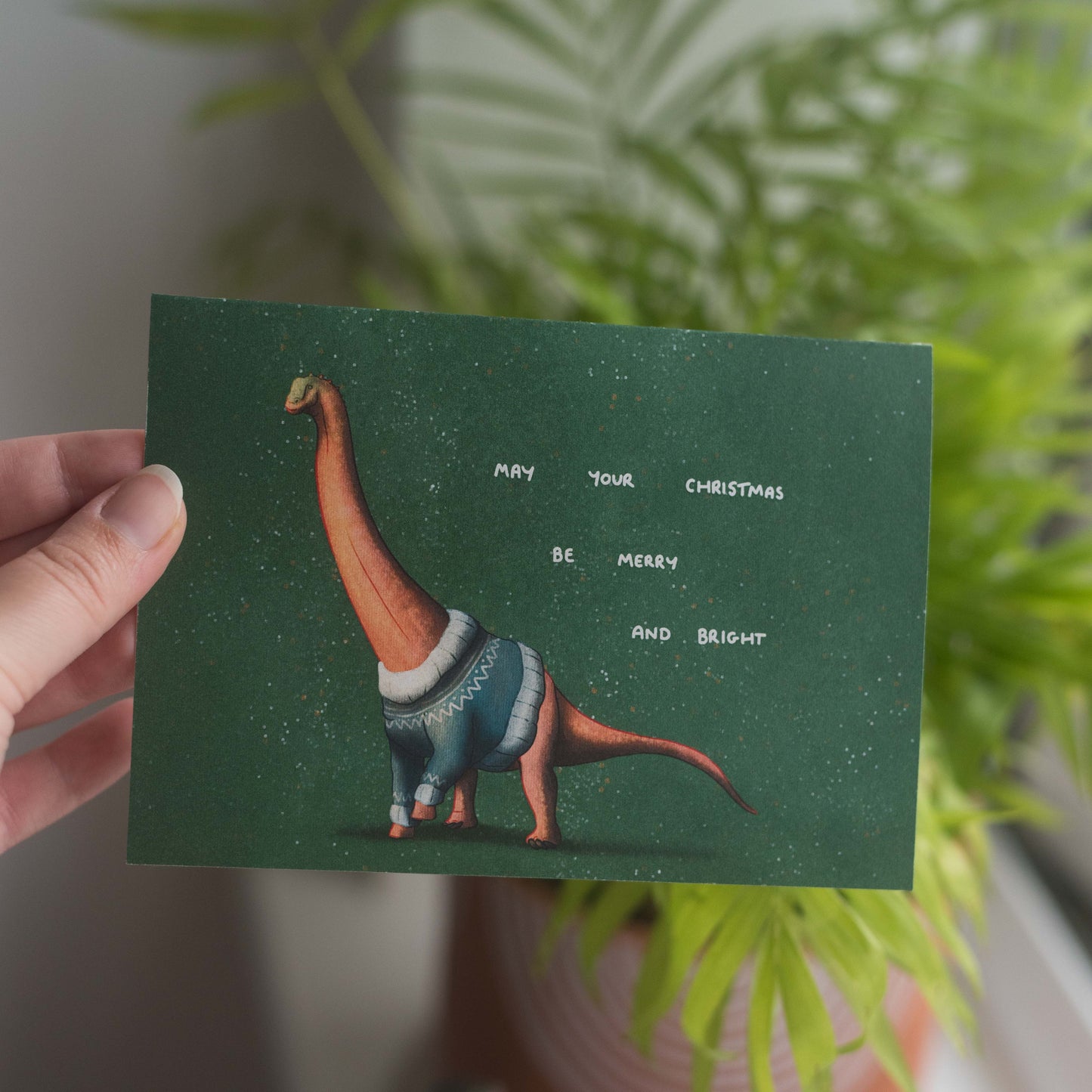 Christmas Jumper Alamosaurus Greetings Card