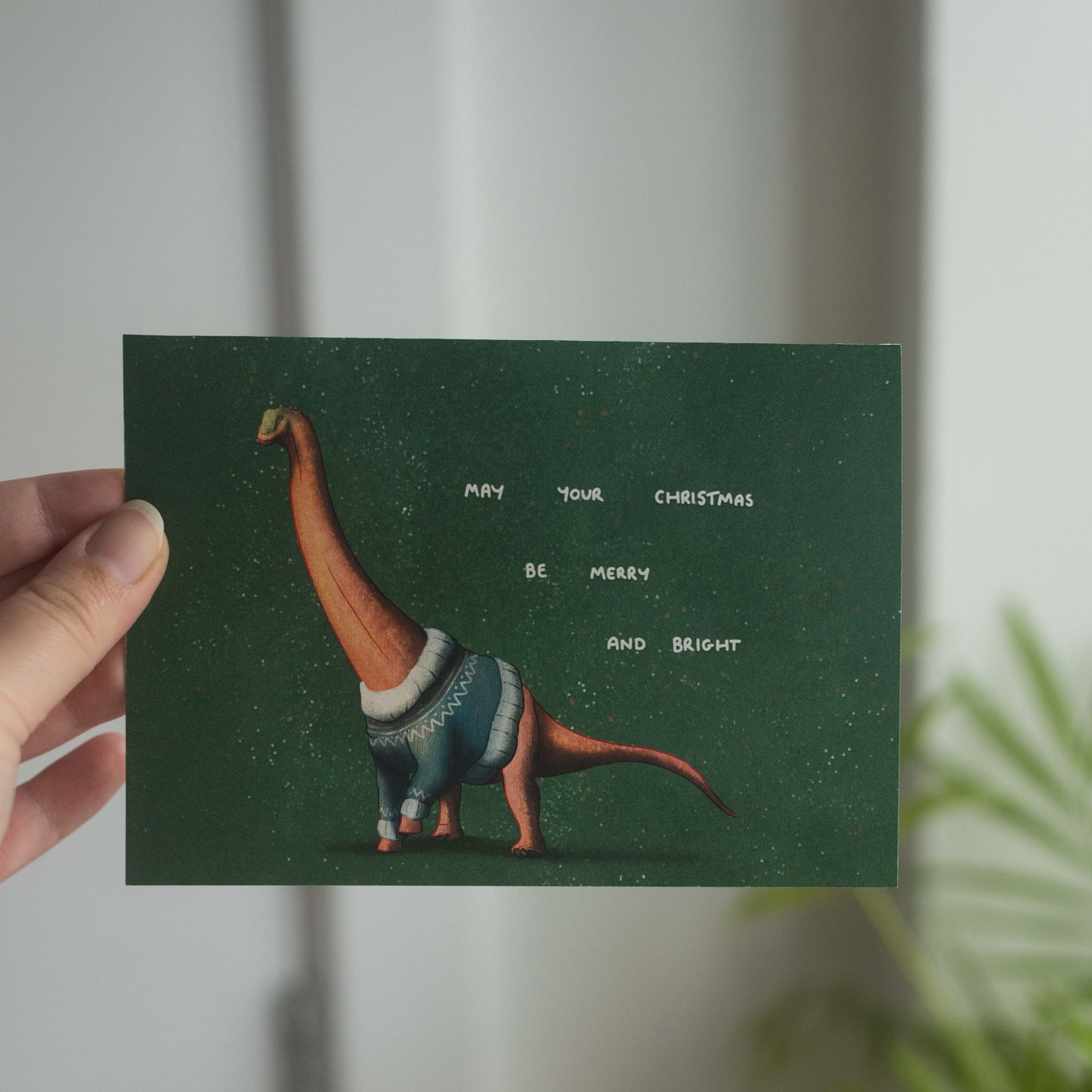 Christmas Jumper Alamosaurus Greetings Card