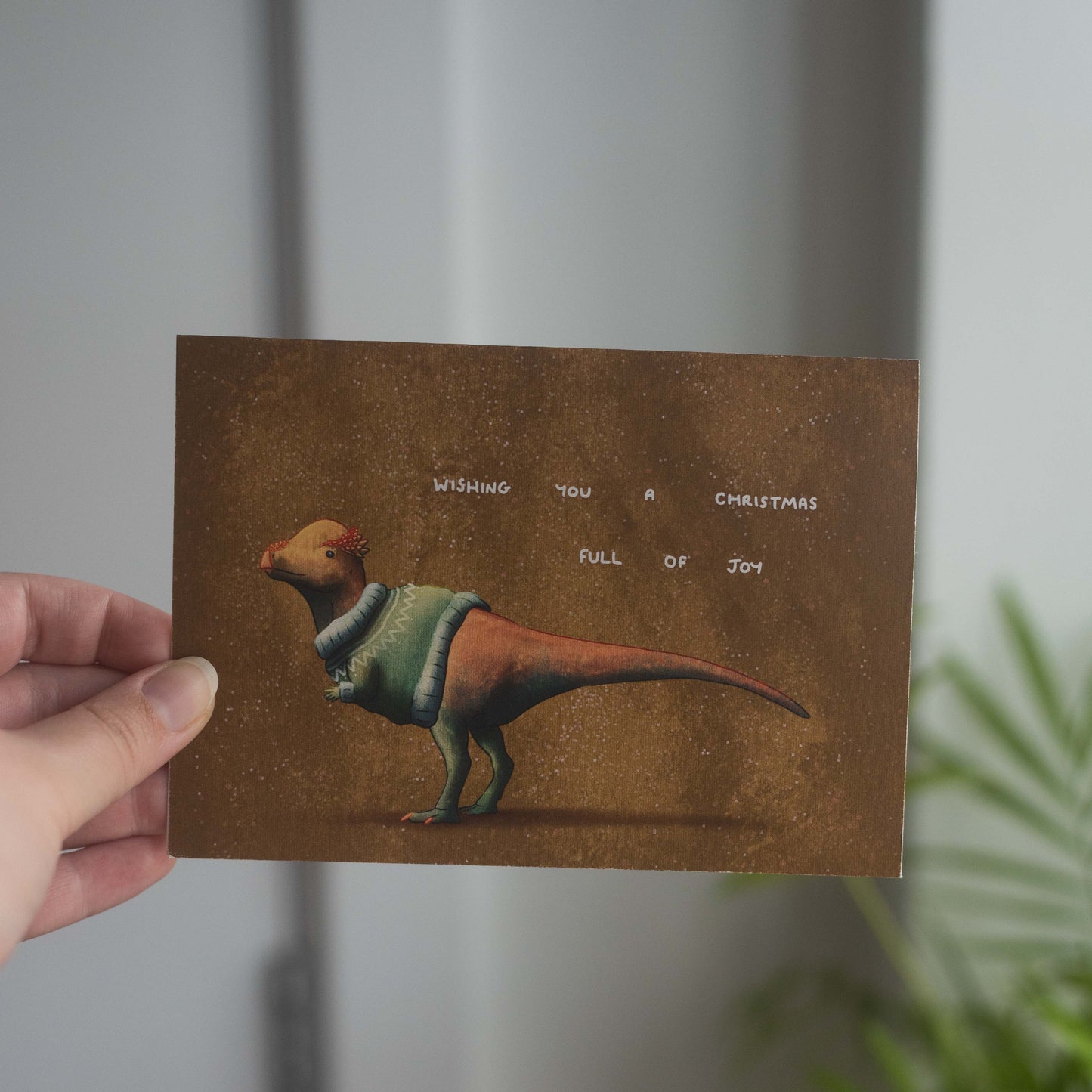 Christmas Jumper Pachycephalosaurus Greetings Card