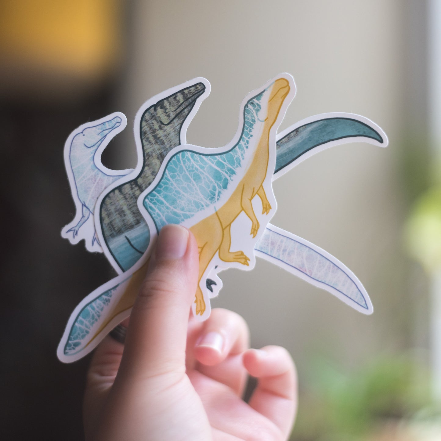 Bundle of Aquatic Themed Spinosaurid Vinyl Stickers