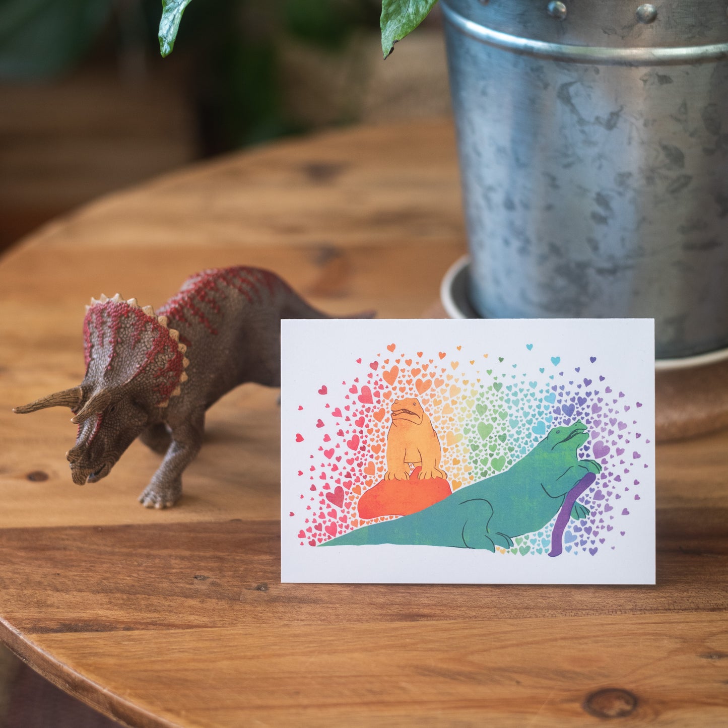 Bundle of Three Valentine Crystal Palace Dinosaur Greetings Cards