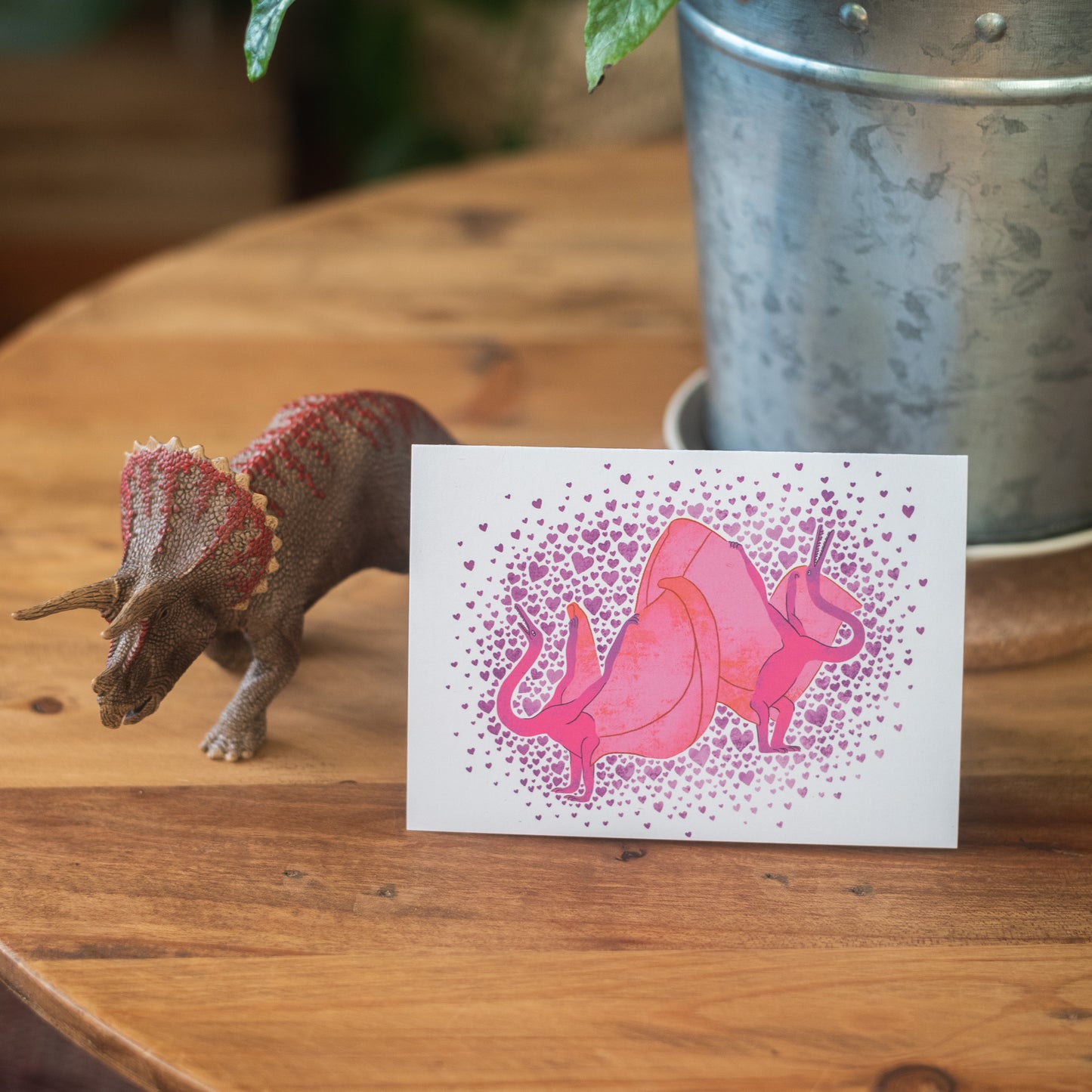 Bundle of Three Valentine Crystal Palace Dinosaur Greetings Cards