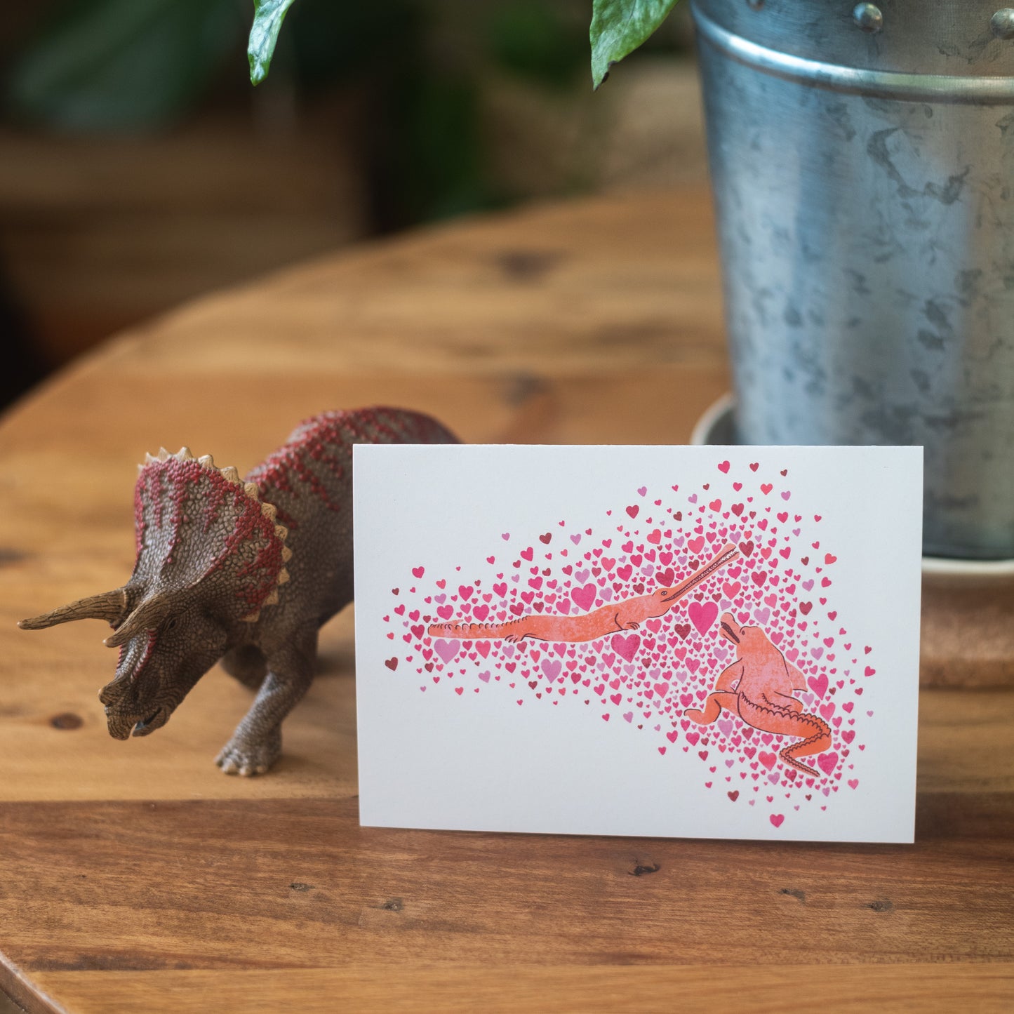 Bundle of Three Valentine Crystal Palace Dinosaur Greetings Cards