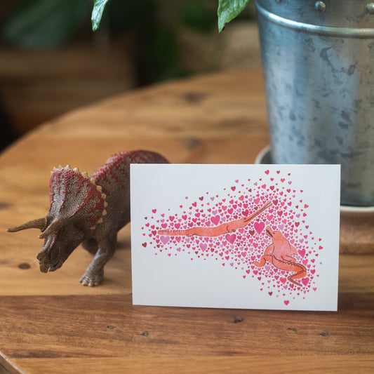Teleosaurus Valentine Crystal Palace Dinosaur Greetings Card
