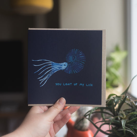Ammonite You Light Up My Life Greetings Card