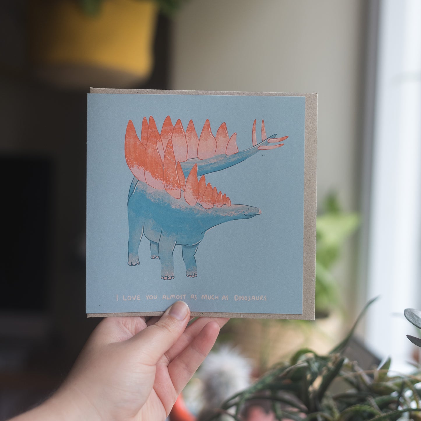 Stegosaurus I Love You Almost As Much As Dinosaurs Greetings Card