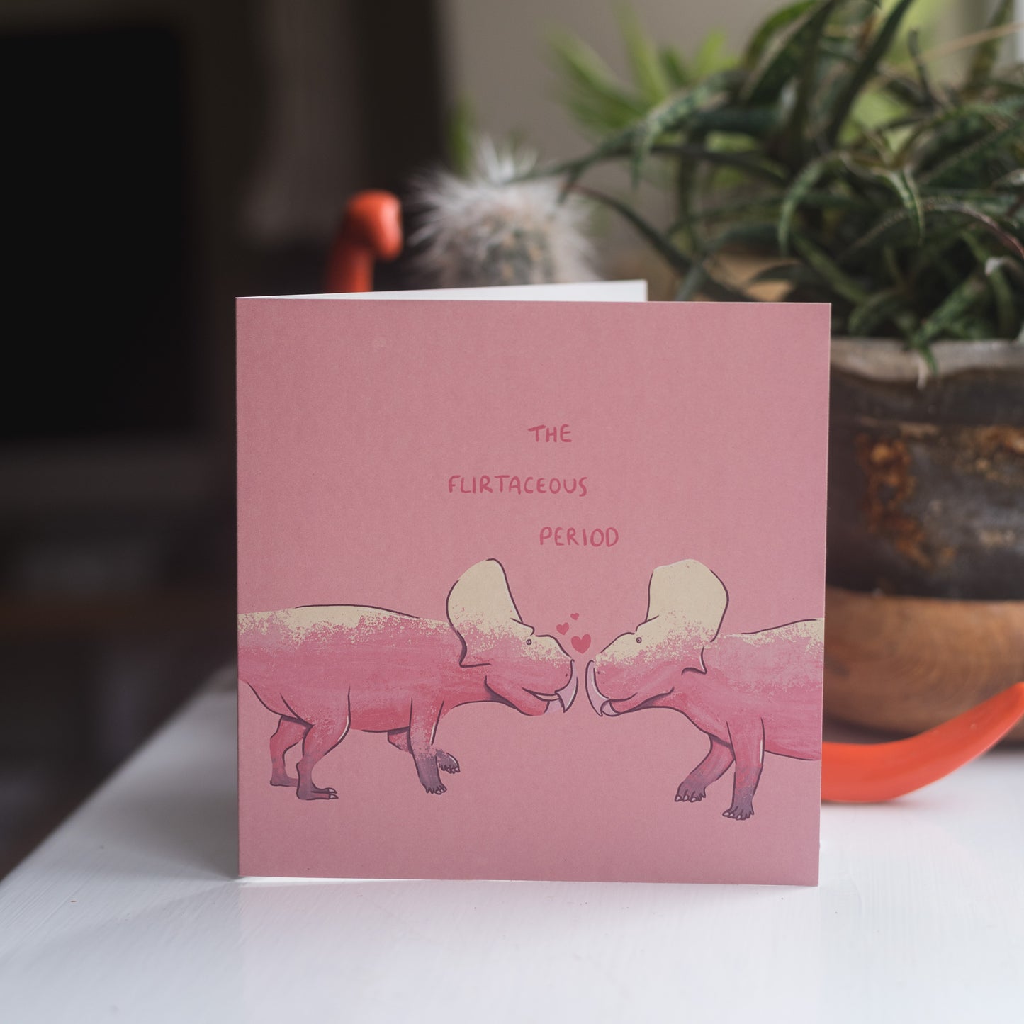 Protoceratops The Flirtaceous Period Greetings Card