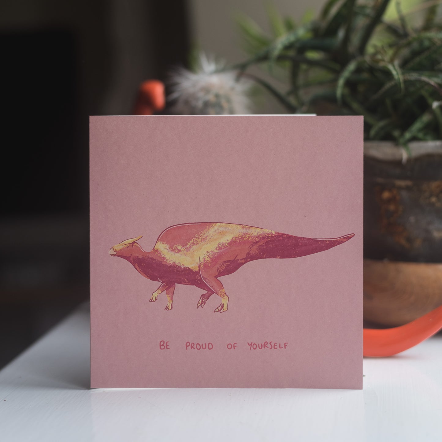 Saurolophus Be Proud of Yourself Greetings Card